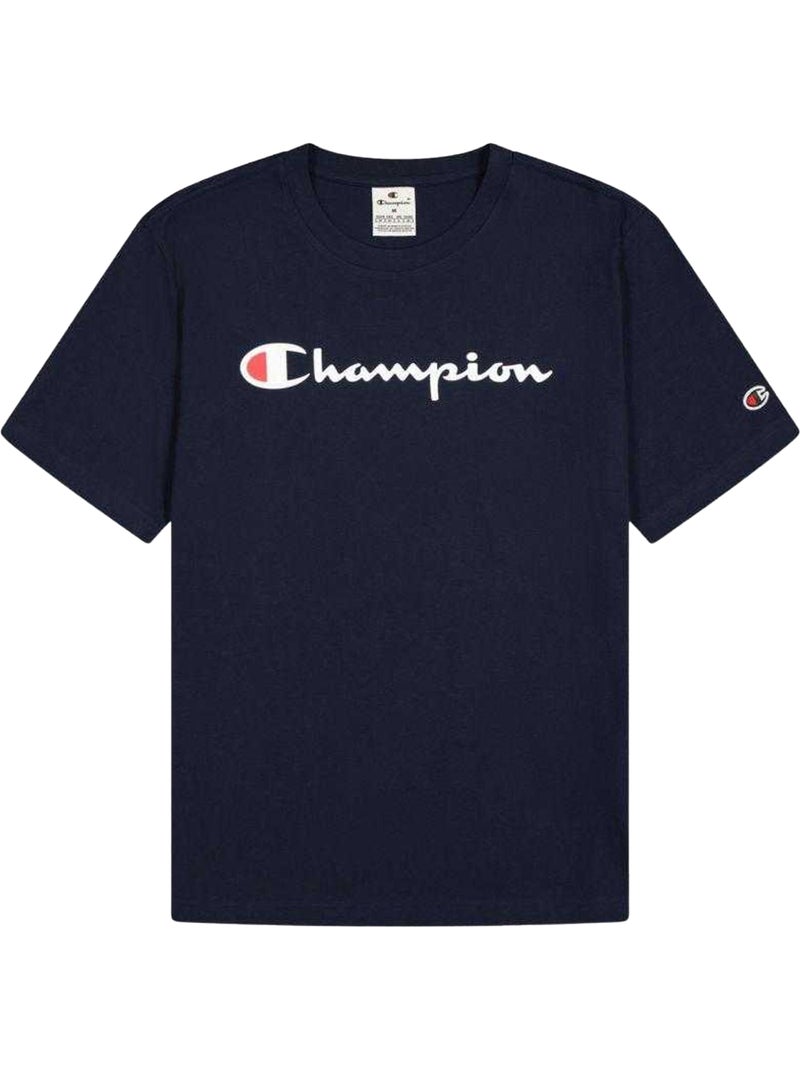 T-shirt motif/style logo - champion Bleu marine - Kiabi