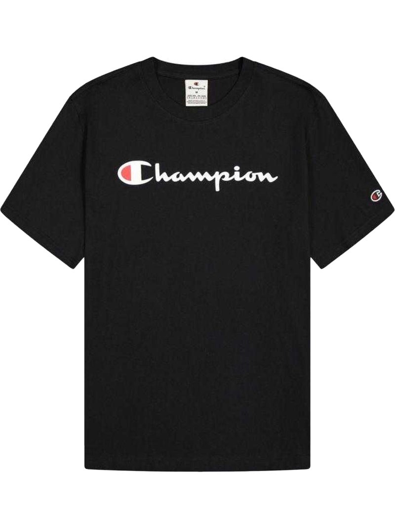 T-shirt motif/style logo - champion Noir - Kiabi