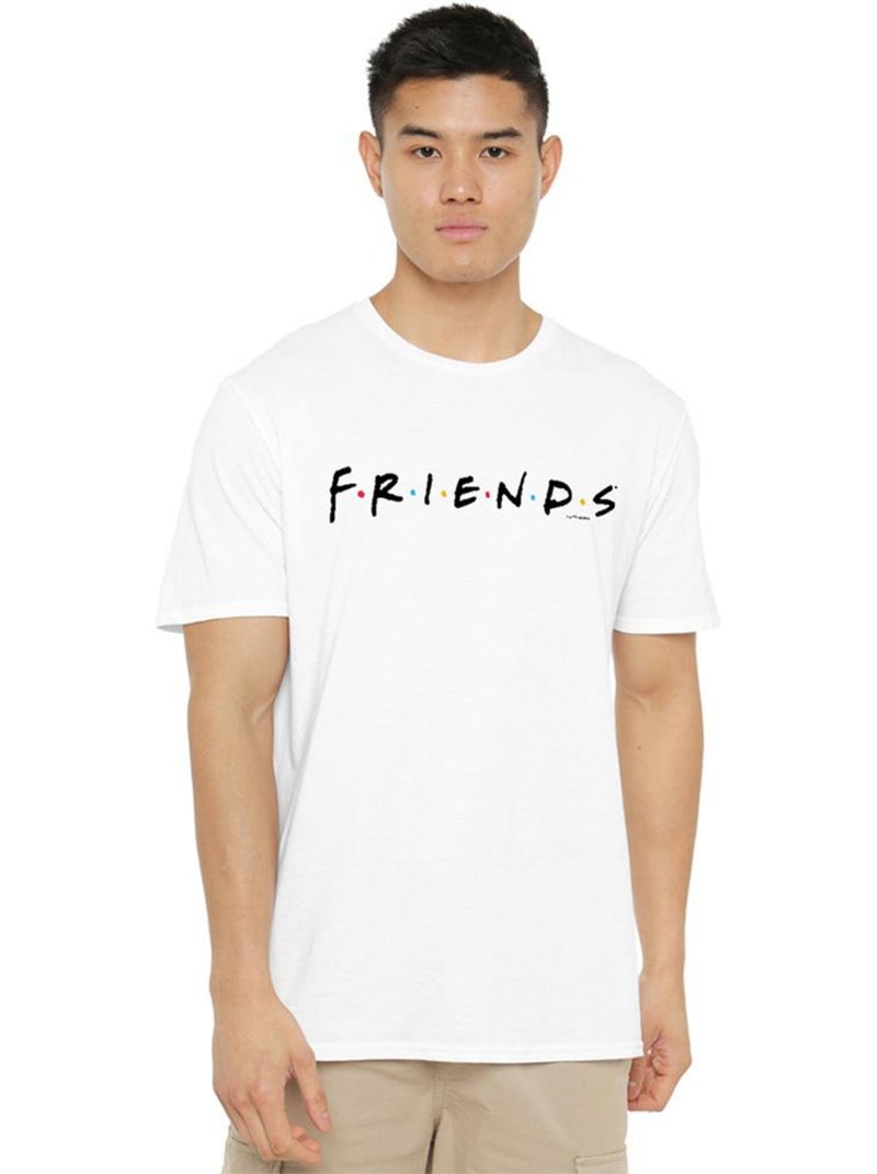 T-shirt motif/style logo - friends Blanc - Kiabi