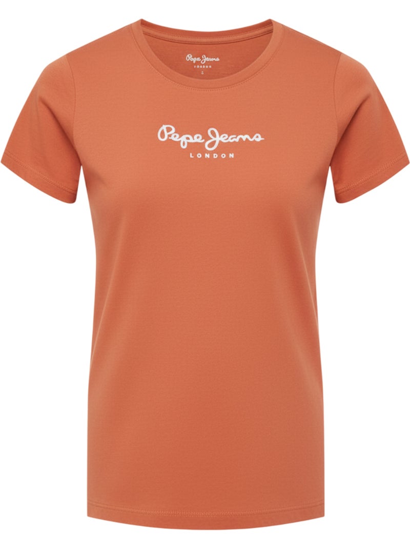 T-shirt motif/style logo - pepe jeans Orange - Kiabi