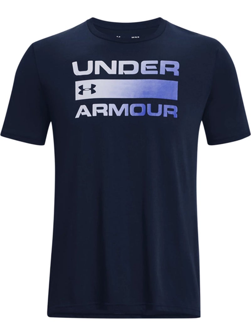 T-shirt motif/style logo - sous armure Bleu marine - Kiabi