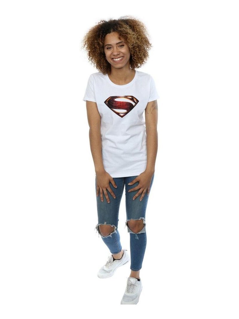 T-shirt motif/style logo - superman Blanc - Kiabi