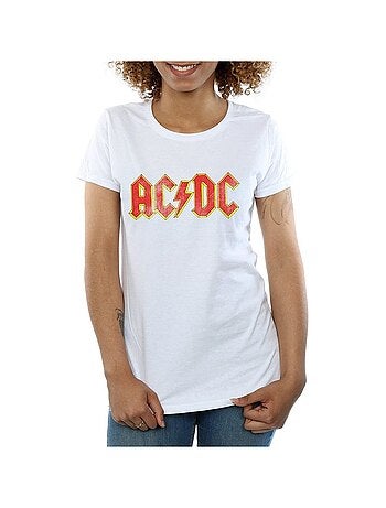 T-shirt motif/style logo distressed - ac/dc