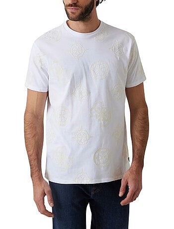 T-shirt motif/style logo répété - guess