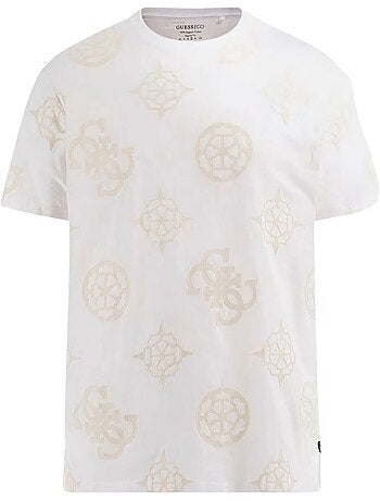 T-shirt motif/style logo répété - guess