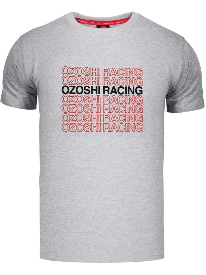 T-shirt motif/style logo répété - ozoshi Gris - Kiabi