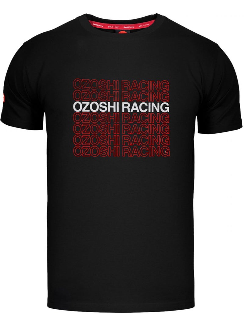 T-shirt motif/style logo répété - ozoshi Noir - Kiabi
