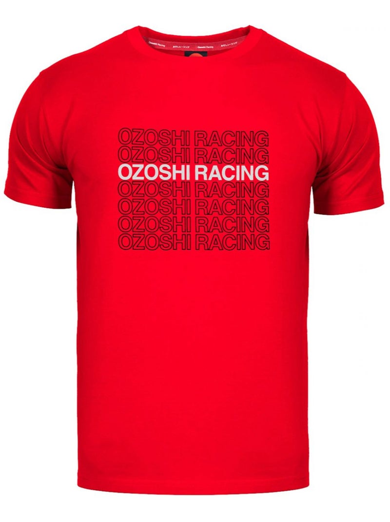 T-shirt motif/style logo répété - ozoshi Rouge - Kiabi