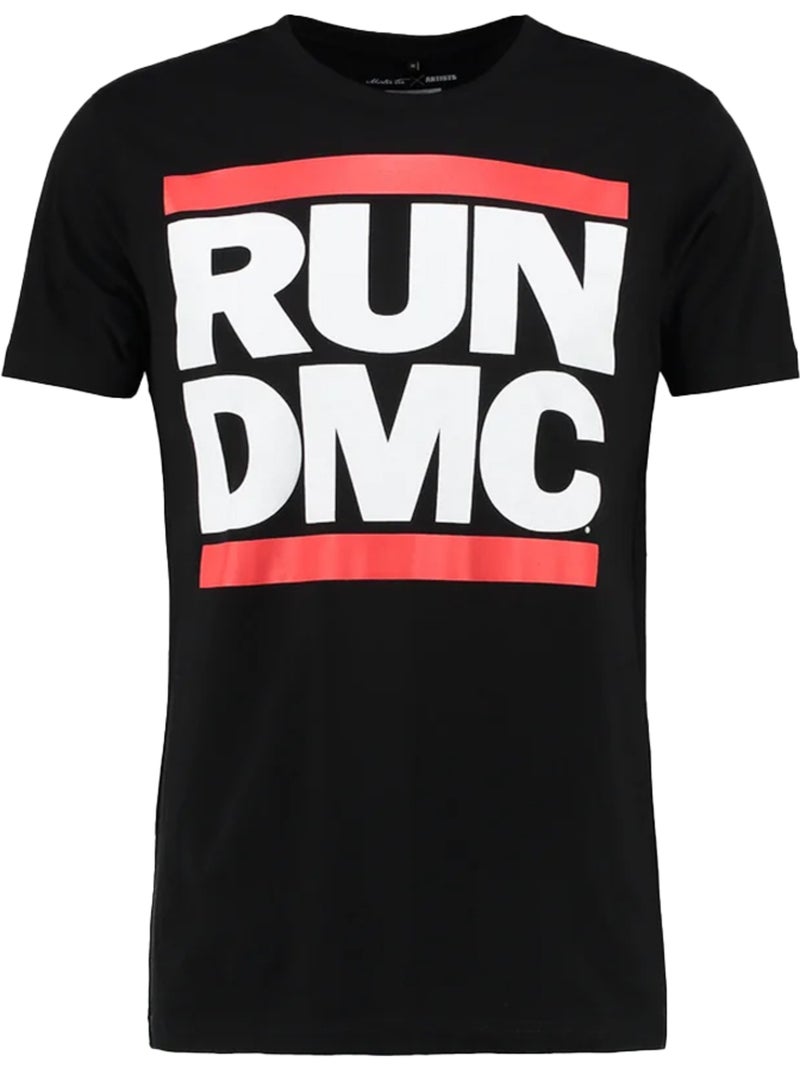 T-shirt motif/style logo run-dmc - mister tee Noir - Kiabi