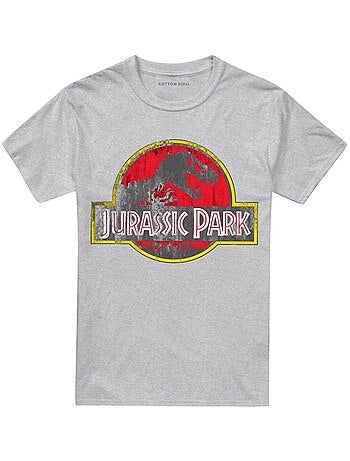 T-shirt motif/style logo usé - jurassic park