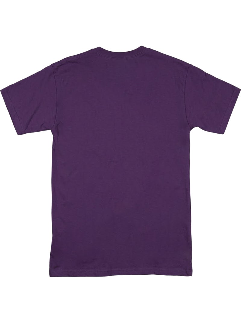 T-shirt motif/style logo usé classic - batman Violet - Kiabi
