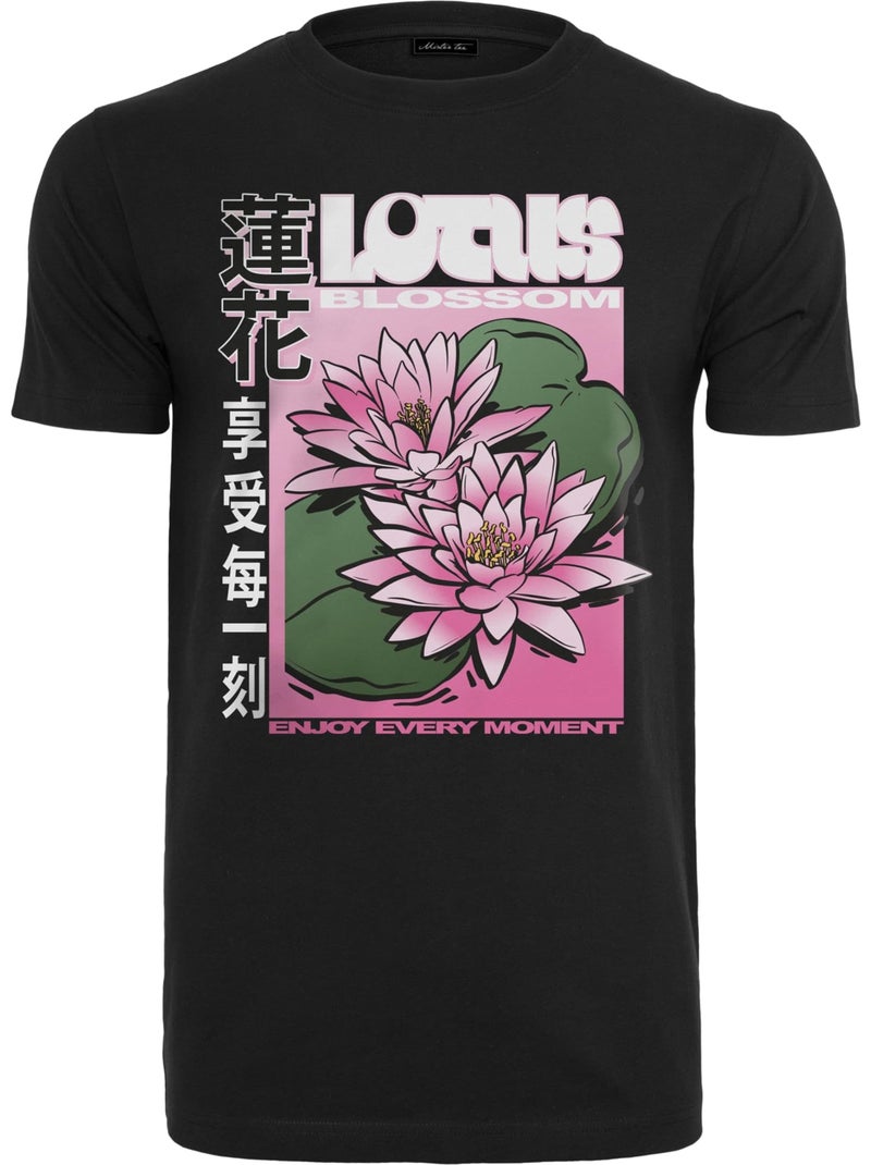 T-shirt motif/style lotus - mister tee Noir - Kiabi