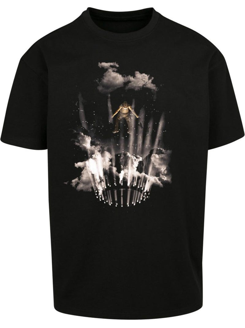 T-shirt motif/style lumières clignotantes - mister tee Noir - Kiabi