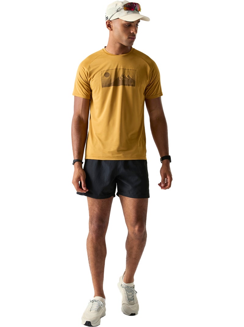 T-shirt motif/style lune et montagne tech - dare 2b Jaune/Or - Kiabi