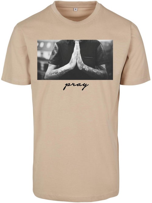 T-shirt motif/style mains jointes en prière - mister tee - Kiabi