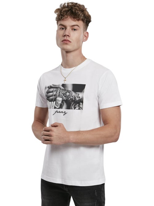 T-shirt motif/style mains jointes en prière - mister tee - Kiabi