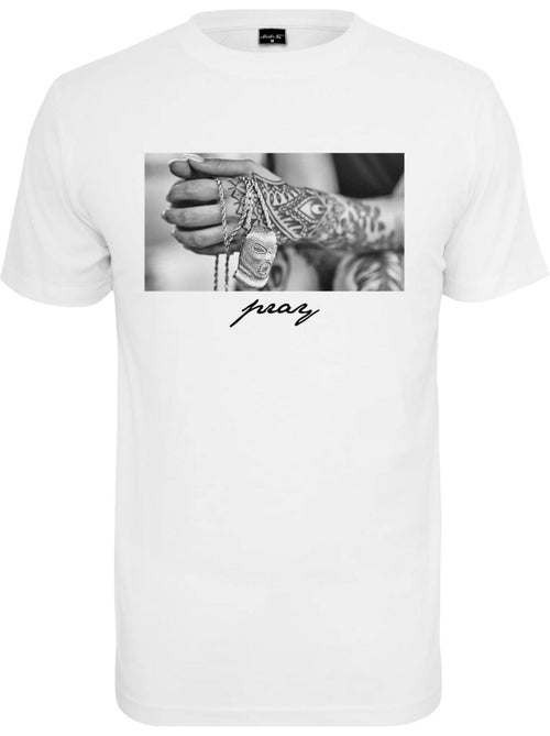 T-shirt motif/style mains jointes en prière - mister tee - Kiabi