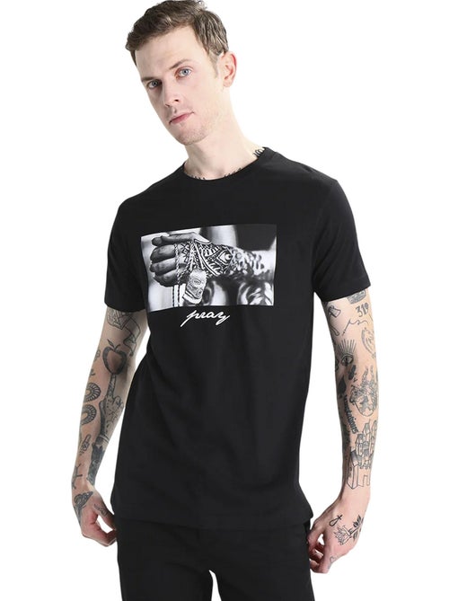 T-shirt motif/style mains jointes en prière - mister tee - Kiabi