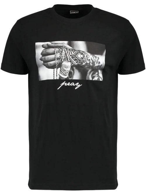 T-shirt motif/style mains jointes en prière - mister tee - Kiabi