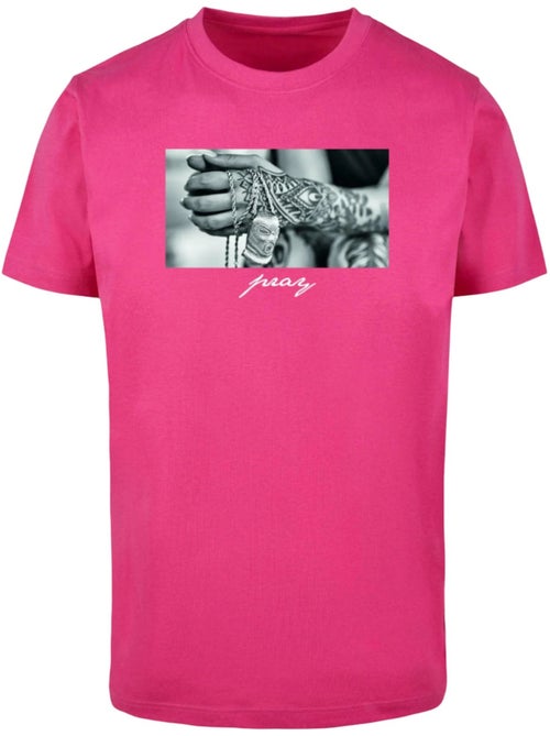 T-shirt motif/style mains jointes en prière - mister tee - Kiabi T-shirt motif/style mains jointes en prière - mister tee - Kiabi