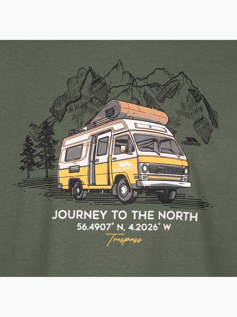 T-shirt motif/style montagne tokso - trespass Vert kaki - Kiabi