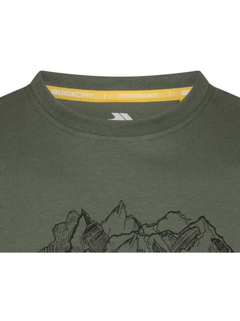 T-shirt motif/style montagne tokso - trespass Vert kaki - Kiabi