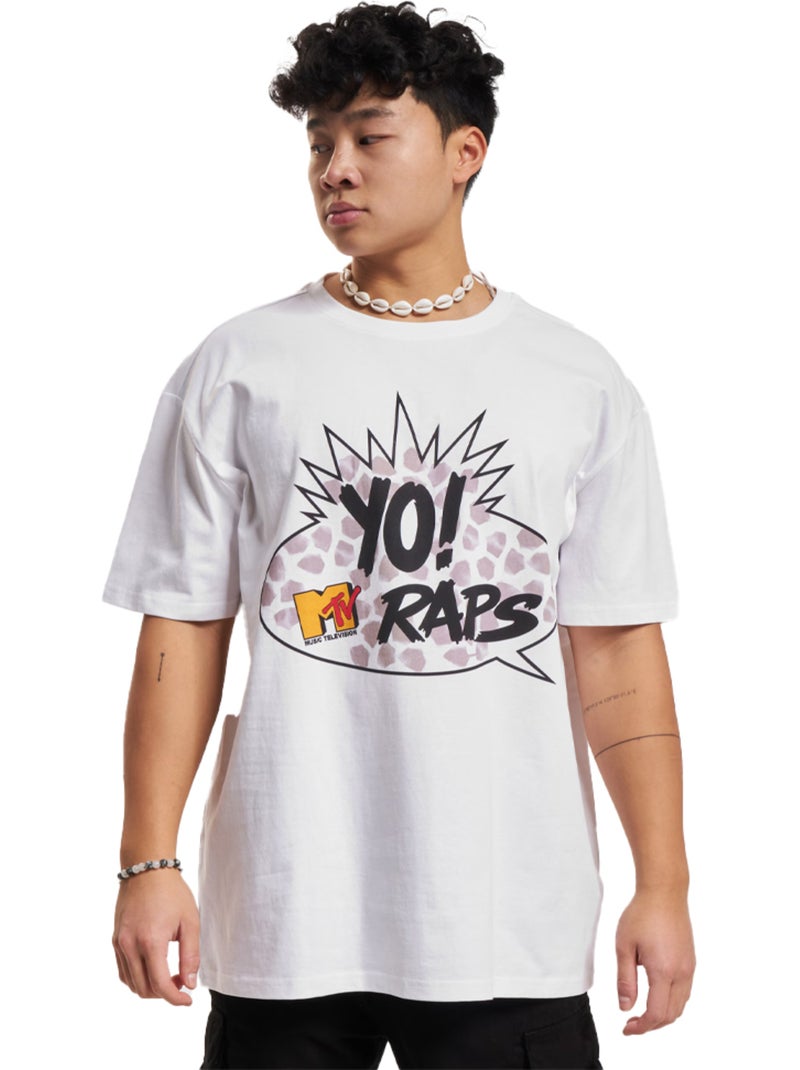 T-shirt motif/style mtv yo! - mister tee Blanc - Kiabi