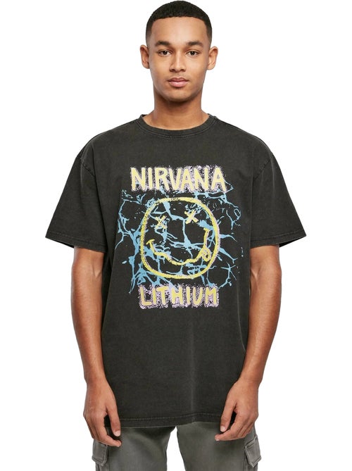 T-shirt motif/style nirvana lithium - mister tee - Kiabi