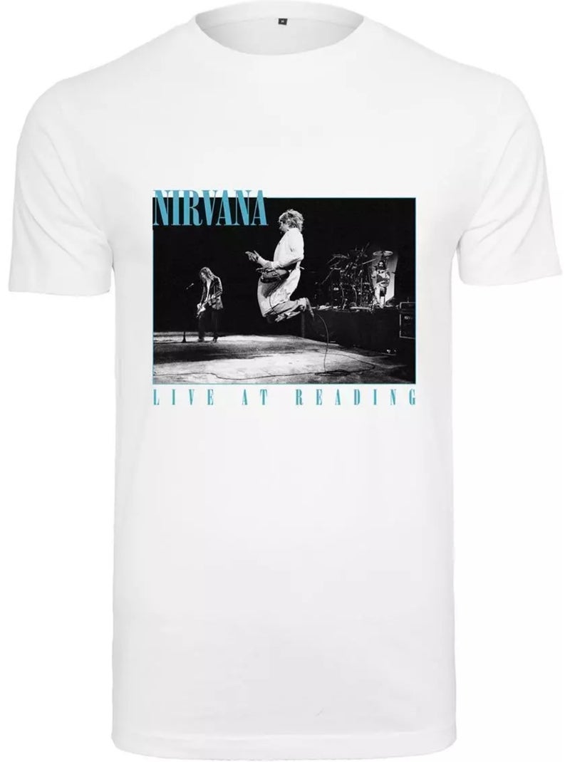T-shirt motif/style nirvana live in reading - merchcode Blanc - Kiabi