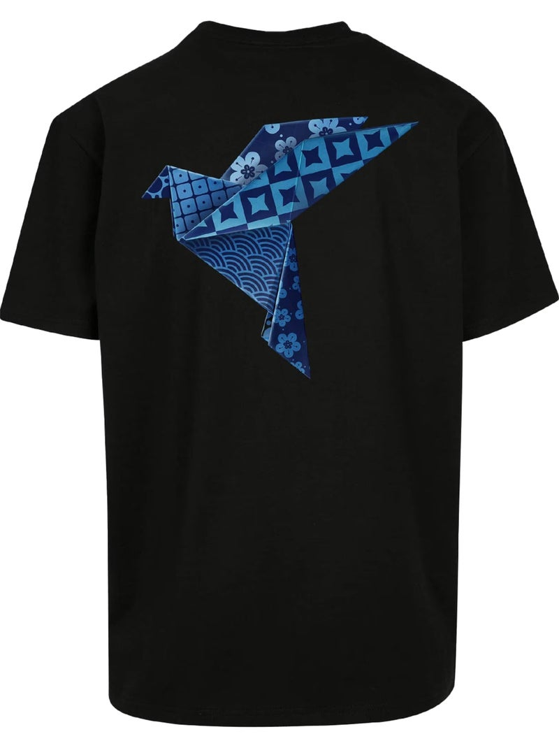 T-shirt motif/style oiseau de papier - mister tee Noir - Kiabi