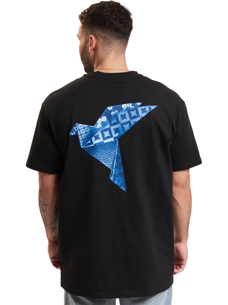 T-shirt motif/style oiseau de papier - mister tee Noir - Kiabi
