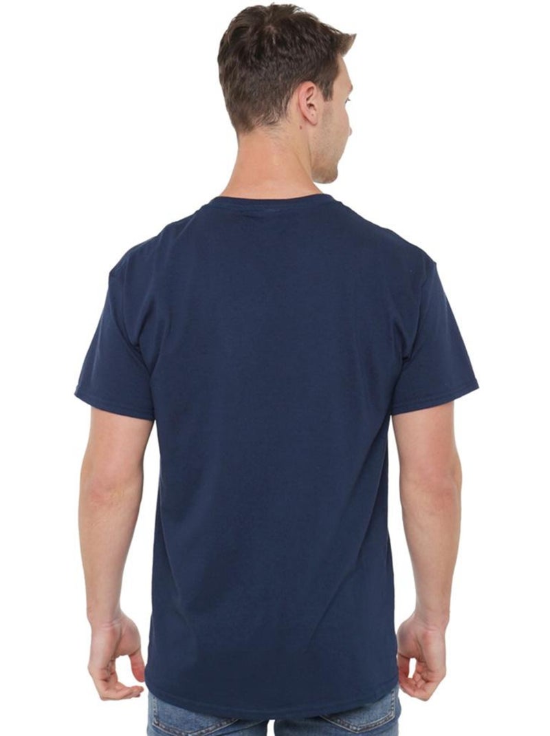 T-shirt motif/style ombre - la guerre des étoiles the mandalorian (mandalorien) Bleu marine - Kiabi