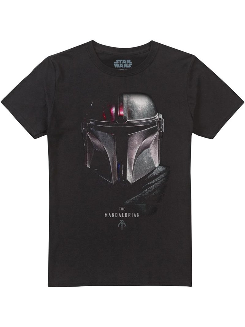 T-shirt motif/style ombre - la guerre des étoiles the mandalorian (mandalorien) Noir - Kiabi