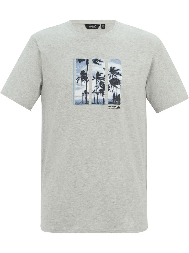 T-shirt motif/style palmier cline - regatta Gris chiné - Kiabi