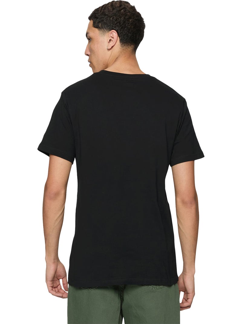 T-shirt motif/style palmier compton - mister tee Noir - Kiabi