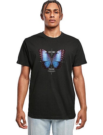 T-shirt motif/style papillon become the change - mister tee