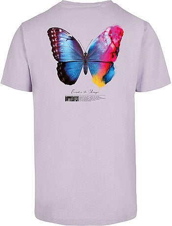 T-shirt motif/style papillon become the change 2.0 - mister tee