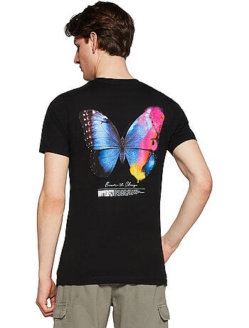 T-shirt motif/style papillon become the change 2.0 - mister tee