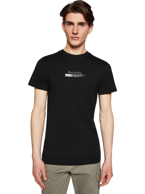 T-shirt motif/style papillon become the change 2.0 - mister tee - Kiabi
