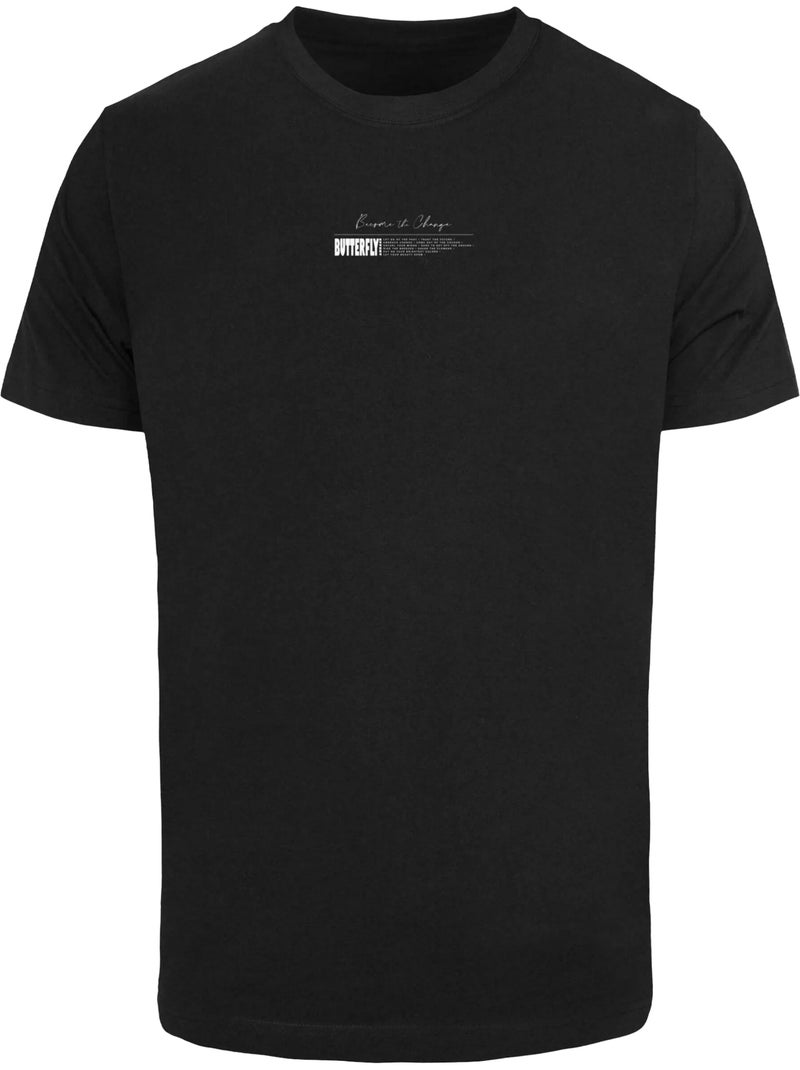 T-shirt motif/style papillon become the change 2.0 - mister tee Noir - Kiabi