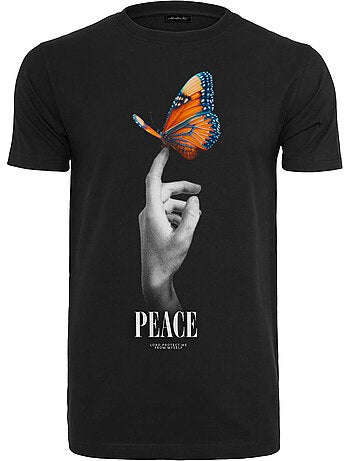 T-shirt motif/style papillon peace - mister tee