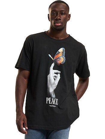 T-shirt motif/style papillon peace - mister tee