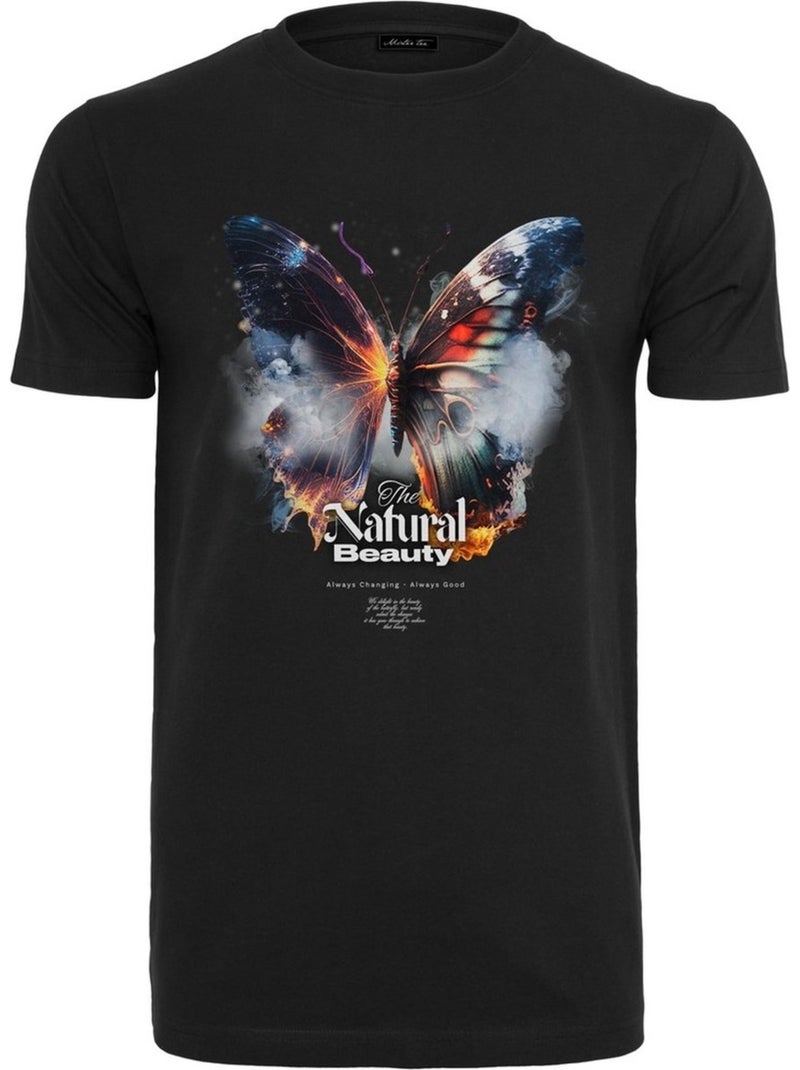 T-shirt motif/style papillon the natural beauty - mister tee Noir - Kiabi