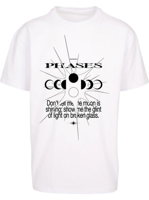 T-shirt motif/style phases de la lune - mister tee - Kiabi