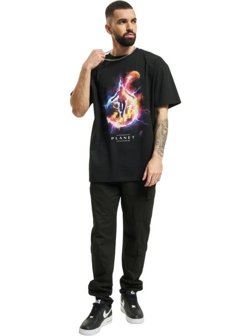 T-shirt motif/style planète électrique - mister tee - Kiabi