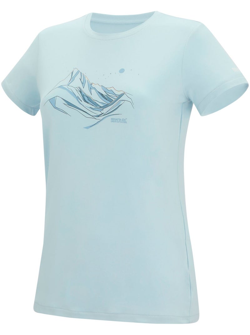 T-shirt motif/style plantes - regatta Bleu ciel - Kiabi