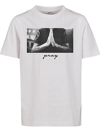 T-shirt motif/style prière - mister tee