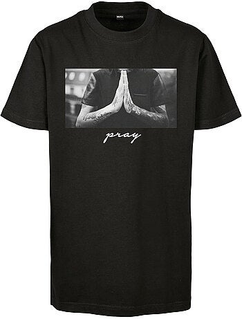 T-shirt motif/style prière - mister tee