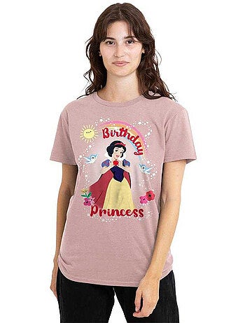 T-shirt motif/style princesse - blanche-neige et les sept nains