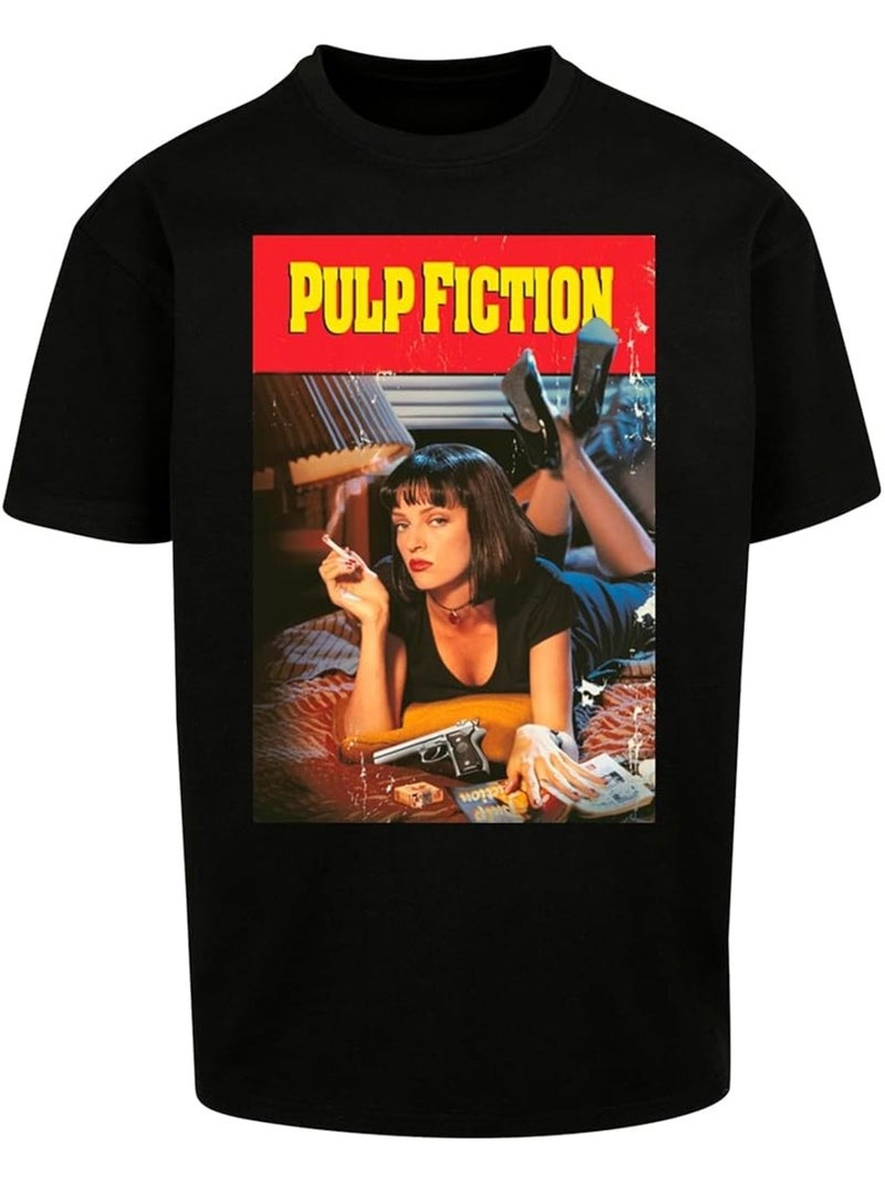 T-shirt motif/style pulp fiction poster - merchcode Noir - Kiabi